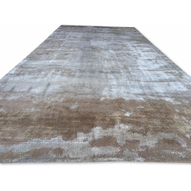 Beige Rh Suvali Silk & Wool Rug – 10' × 14' Wheat Multi | 90% Silk | Hand-Knotted | 84 Persian Knots Per Square Inch For Sale - Image 8 of 18