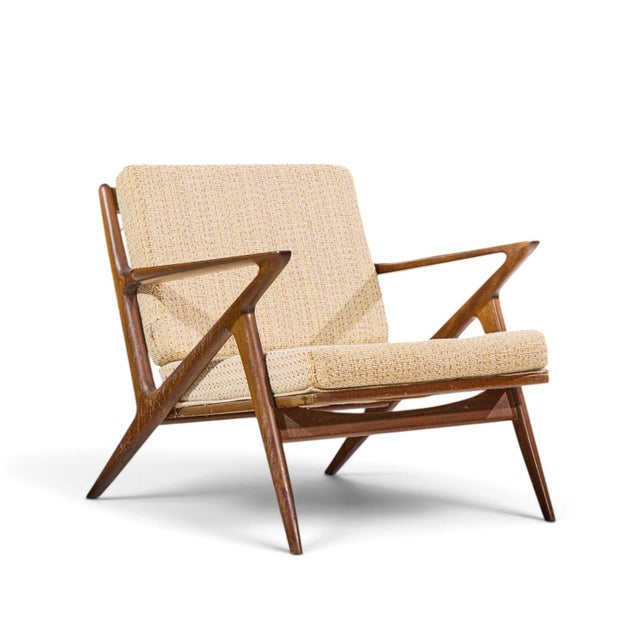 Selig Poul Jensen for Selig Mid Century Walnut Z Lounge Chairs - Pair For Sale - Image 4 of 12