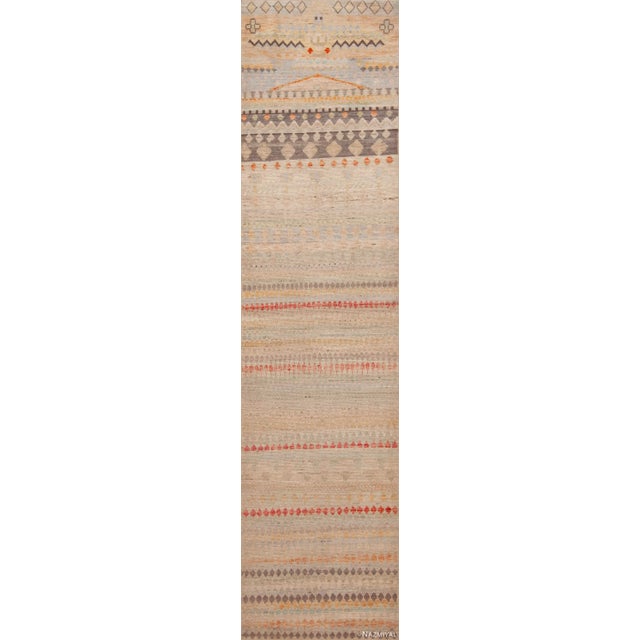 Artistic Tribal Geometric Design Modern Hallway Runner Rug For Sale