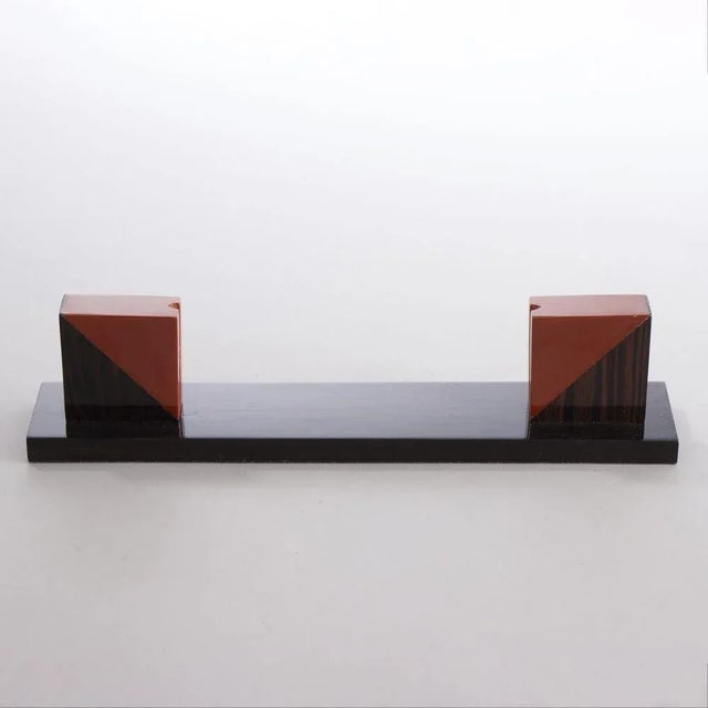 French Amber Phenolic & Macassar Photo Frames, 1930s, Set of 2 For Sale - Image 9 of 9