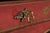 Red Baker 3 Drawer Chinoiserie Style Leather Top Desk Bureau Plat For Sale - Image 8 of 17