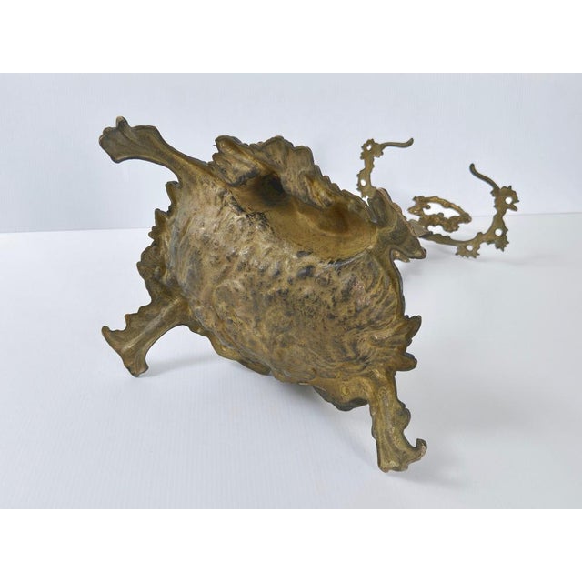 Vintage Hunting Scene Umbrella Stand in Gilded Brass, 1950s For Sale - Image 9 of 11