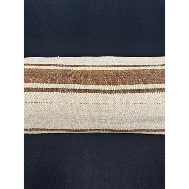 Contemporary Turkish Hemp Pillow Cushion Natural Beige Brown Cushion Cover 14"x45" For Sale - Image 3 of 4