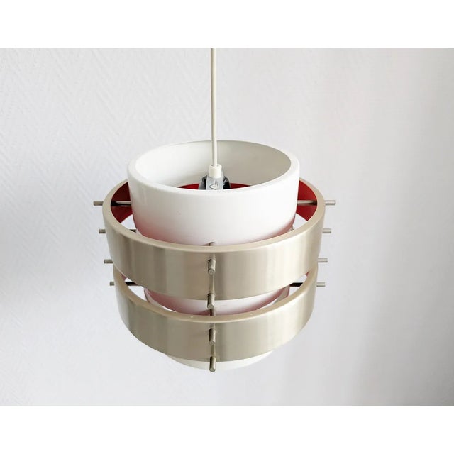 Gold Electric Hanging Lamp from Aka Electric, Germany, 1970s For Sale - Image 8 of 11