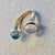 Metal Syna Moon Quartz and Blue Topaz Yellow Gold Ring with Diamonds For Sale - Image 7 of 9