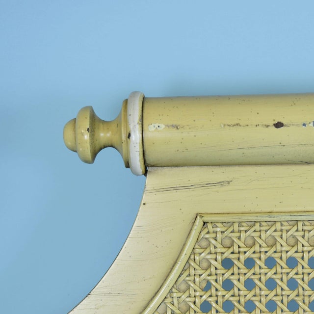 Late 20th Century Pair of Faux Bamboo and Cane Headboards For Sale - Image 4 of 4