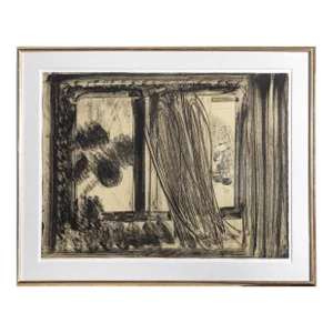 Late Afternoon in the Museum of Art, Howard Hodgkin Etching, Signed, Numbered, and Dated in Crayon