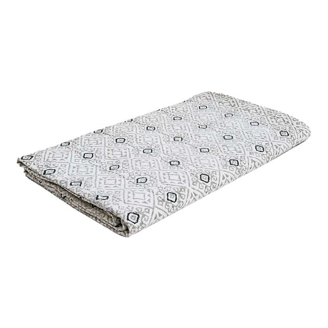 Mystic Moon Block Print Cotton Blanket For Sale