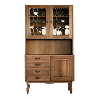 Vintage Brutalist Danish Display Cabinet, 1960s For Sale