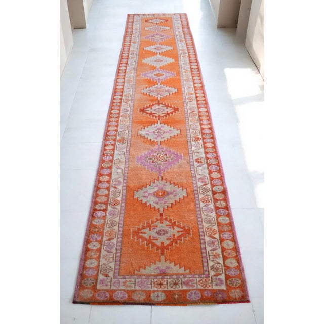 Tribal Vintage Hand Knotted Kurdish Tribal Runner For Sale - Image 3 of 11