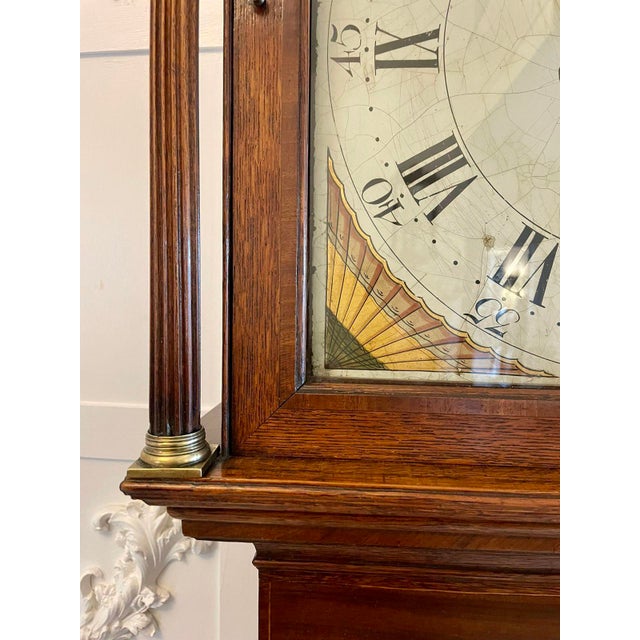 Antique George III Oak Longcase Clock by Walker of Nantwich, 1800 For Sale - Image 12 of 18