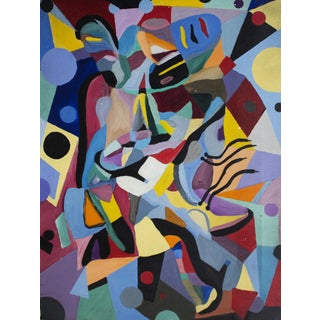 Shoes — Abstract Original Painting, Acrylic on Canvas, 24 × 18 In, Vertical Format For Sale