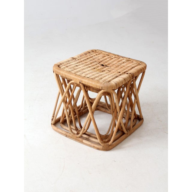 Vintage Rattan Nesting Tables Set For Sale - Image 9 of 12