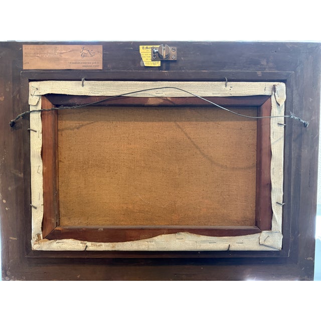 1960s "Field of Flowers, Maine" Original Oil Painting by Robert Solotaire. For Sale In New York - Image 6 of 6