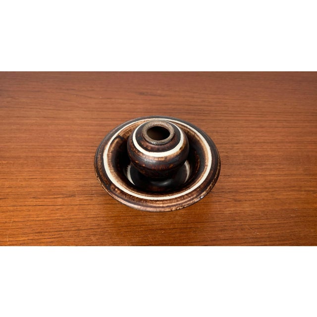 Ceramic Mid-Century Modern Danish Studio Pottery Candleholder by Lise Eder for Lise Keramik, 1960s For Sale - Image 7 of 15