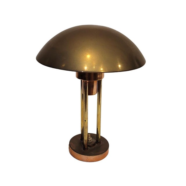 Mushroom Table Lamp, Gilded Brass, Claude-Paz Et Silva, Art Deco, 1930s – France An iconic Art Deco table or desk lamp by...
