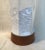 Leviton 1970s Mid Century Modern Accent Floor/Table Lamp Teak Base Pearl Frosted Acrylic Shade For Sale - Image 4 of 12