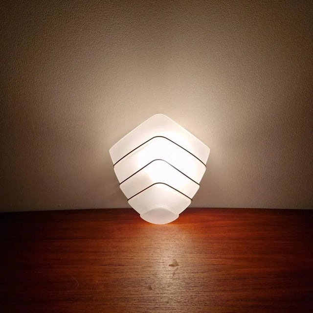 Gold Glass Wall Lamps from Massive, 1980s, Set of 2 For Sale - Image 8 of 11