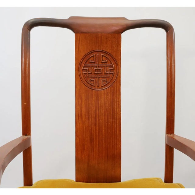 Wood Mid 20th Century George Zee & Co. Anglo-Chinese Teak Extendable Dining Chairs - Set of 8 For Sale - Image 7 of 10