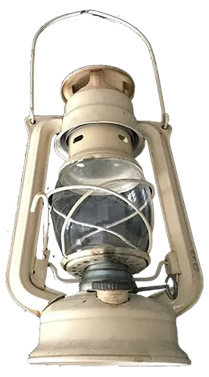 Czechoslovakian Electrified Metal Meva Oil Lamp / Lantern
