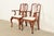 Queen Anne Henkel Harris Queen Anne Solid Cherry Wood Armchairs, Pair For Sale - Image 3 of 14