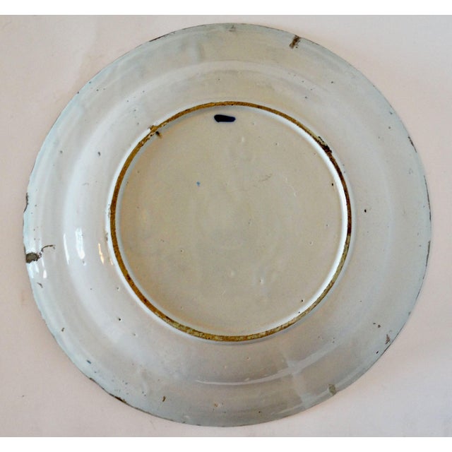 18th-Century English Figural Chinoiserie Charger Hand Painted For Sale - Image 11 of 11