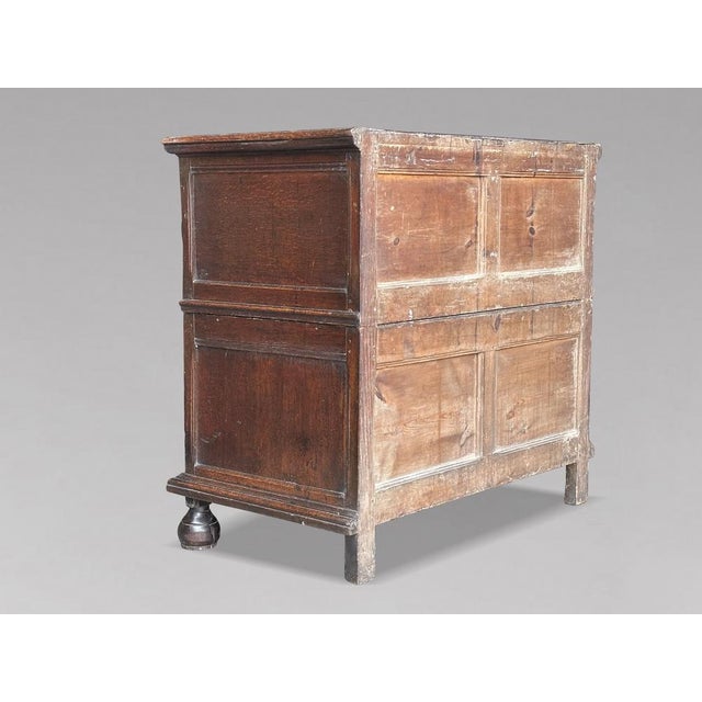 17th Century Charles II Oak Geometric Chest of Drawers, 1680s For Sale - Image 5 of 14