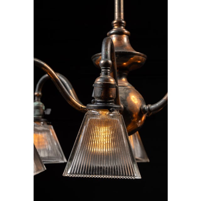 Copper Early 20th Century Japanned Copper Craftsman Lamp For Sale - Image 8 of 12
