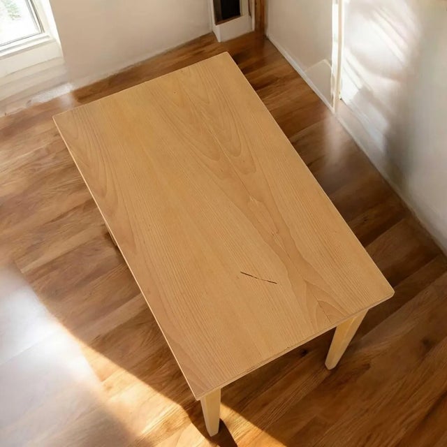 Wood Vintage Mid-Century Romanian Flip-Top Dining Table Expandable Kitchen Table , 1970s For Sale - Image 7 of 10