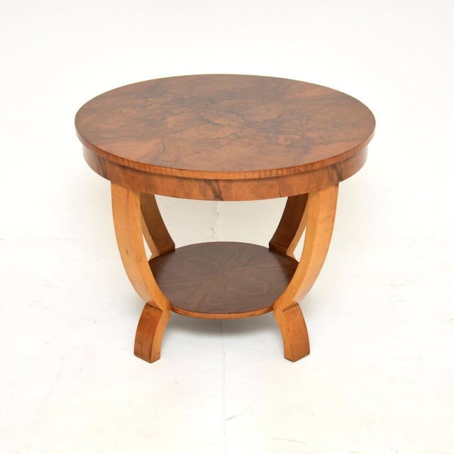 Art Deco Figured Walnut Occasional Coffee Table, 1930s For Sale - Image 6 of 6