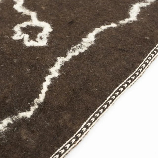 Brown 19th Century Woolen Namad Felt, Afghanistan, 1890s For Sale - Image 8 of 11