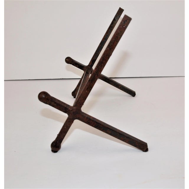 Art Inlay Glass Bowl by Jorge Bencomo with Iron Easel For Sale - Image 9 of 10