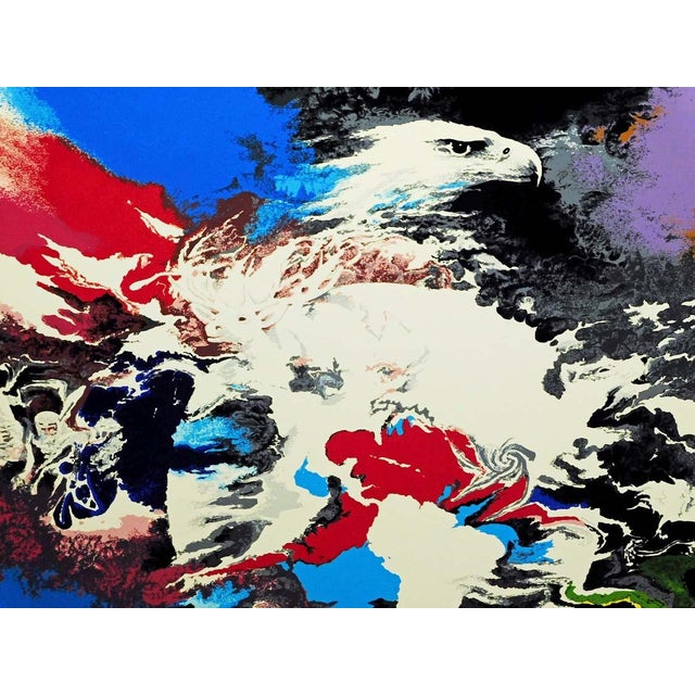 1990s 1990s "Thunderbird" Abstract Serigraph by Robert Katona For Sale - Image 5 of 10