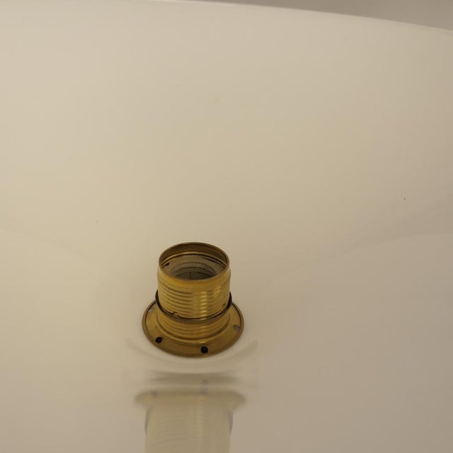 Chrome Uplights with Huge Opal Glass Shade, 1970s For Sale - Image 14 of 18