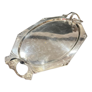 1900 Amazing Judgenstil Silver Plated Tray by Albert Kohler for w.m.f.