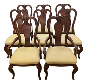 Vintage Legacy Classic Furniture Traditional American Style Mahogany Finish Dining Chairs - Set of 8