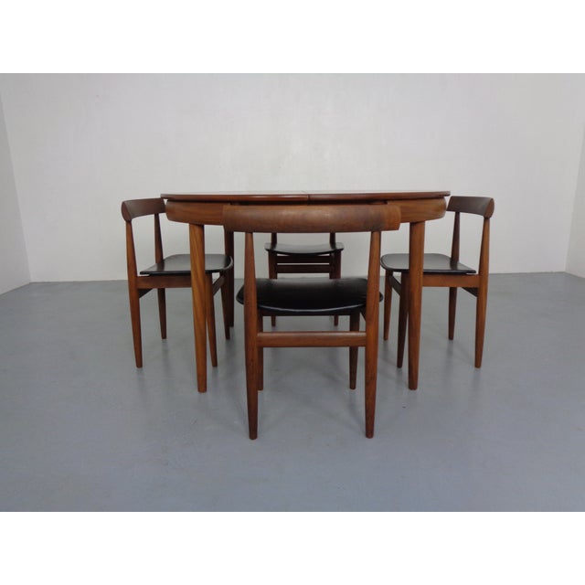 1950s Roundette Teak Table & Chairs from Hans Olsen, Denmark, 1950sm, Set of 5 For Sale - Image 5 of 18