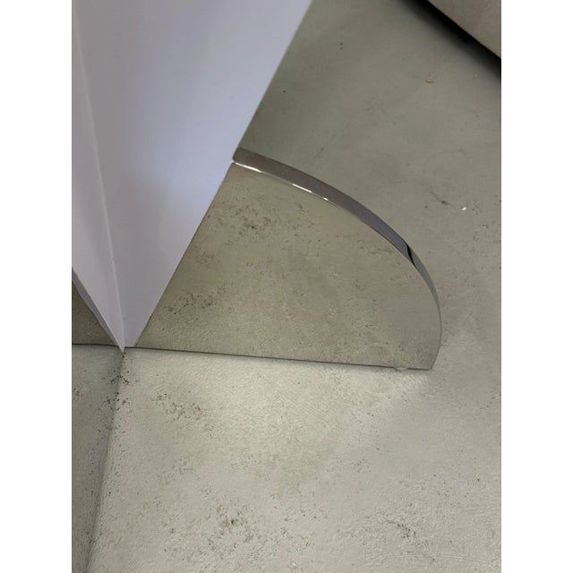 A beautiful pair of Breton Steel and enamel side or end tables. These were custom painted to match the decor in two...