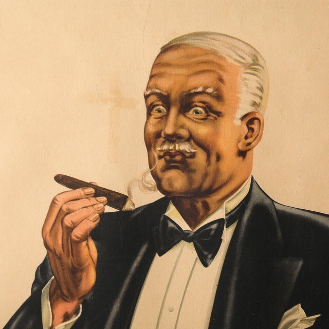 This Art Deco "Sigaren Maestro" poster, France, circa 1918, is a superb example of early 20th-century advertising art....