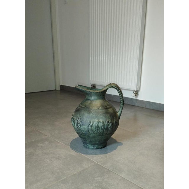 Contemporary Large Jug with Antique-Style Decoration attributed to Robert and Violette Meynard, 1960s For Sale - Image 3 of 18