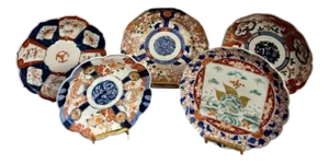 Antique Japanese Imari Plates, 1900, Set of 5