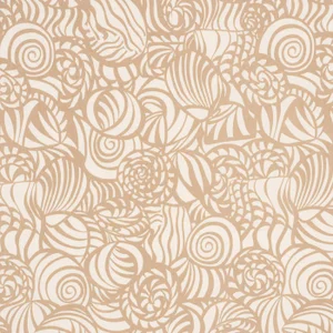 Schumacher Seashells Fabric in Sand