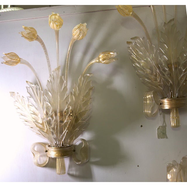 Vintage Lamps in Murano Glass with Gold Leaf, 1930s, Set of 2 For Sale - Image 18 of 18