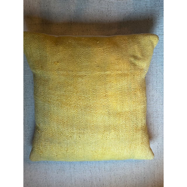 Nickey Kehoe Yellow Floor Euro Decorative Accent Pillow For Sale - Image 4 of 5