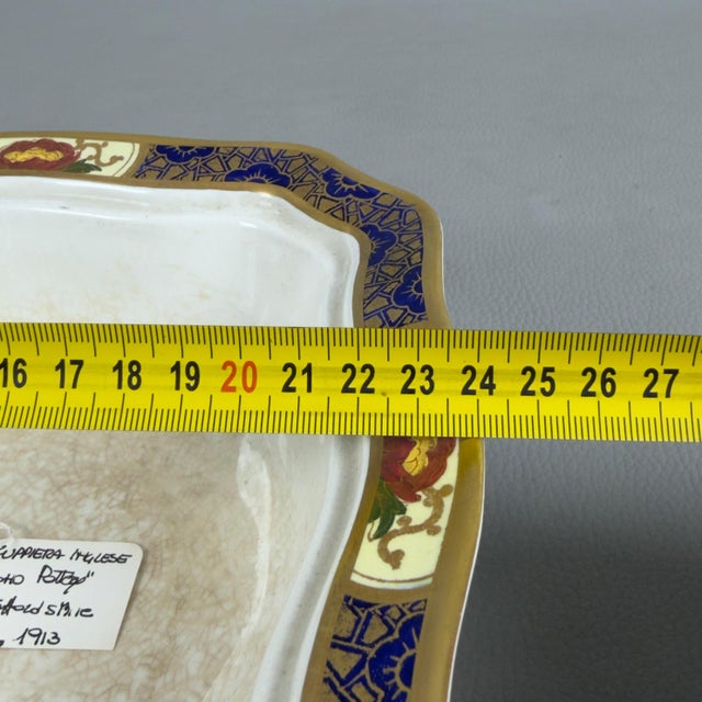 Antique English Hand-Decorated Porcelain Tureen from Soho Pottery, 1913 For Sale - Image 11 of 13