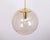 Large Vintage Brass with Smoked Glass Ball Pendant from Limburg, Germany, 1970s For Sale - Image 3 of 9
