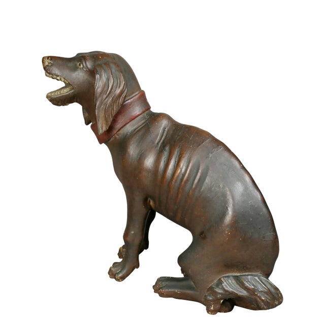 Painted and Carved Wood Dog For Sale - Image 4 of 9