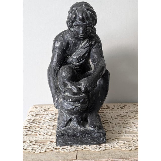 Ebony Pair of Renoir's Famed "Fire" and Water" Figures; Vintage Copies, by Austin Productions For Sale - Image 8 of 12