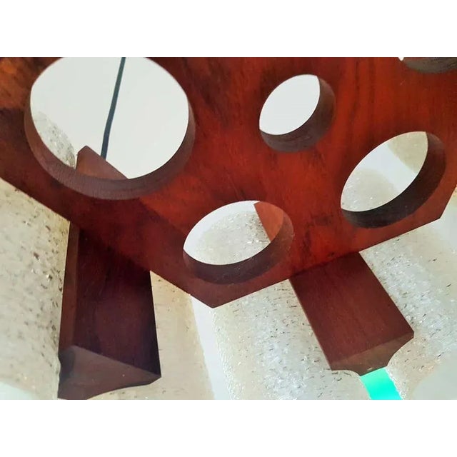 Danish Teak & Resin Chandelier, 1960s For Sale - Image 16 of 18