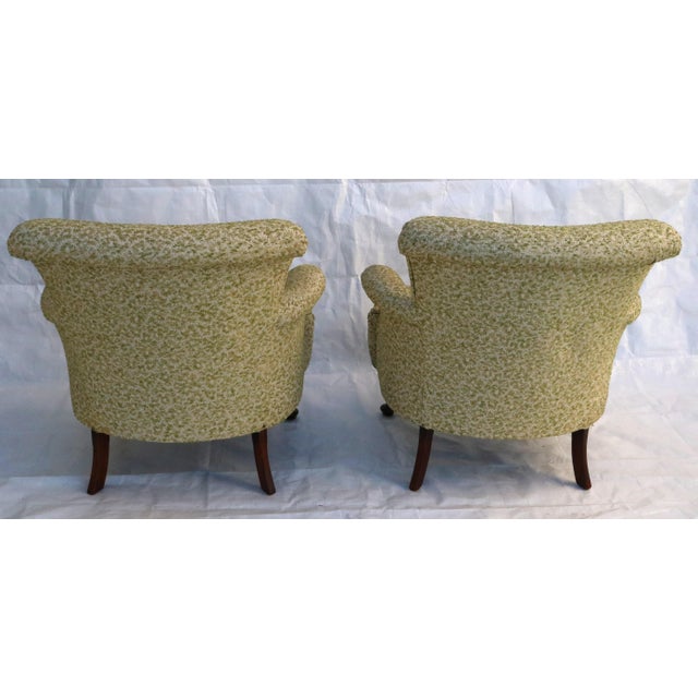 Vintage French Provincial Accent Wingback Armchairs-a Pair For Sale - Image 13 of 15